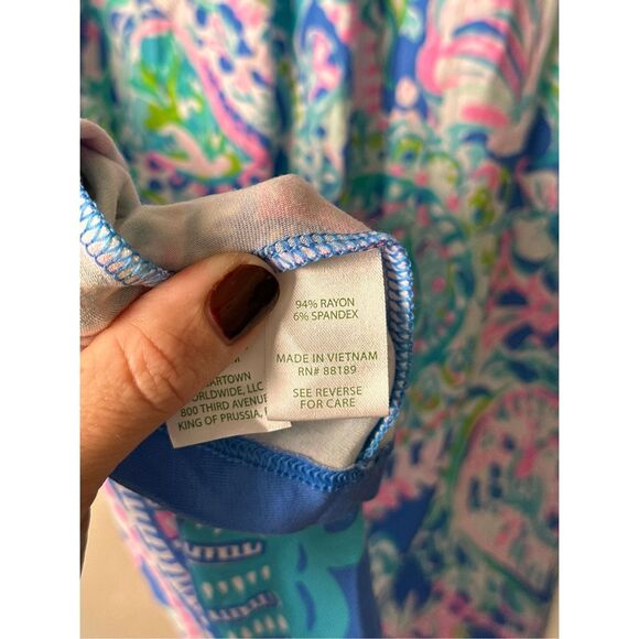 Lilly Pulitzer Ophelia Swing Dress Sz  XXS Multi dream team Paisley Preppy Vacat - Picture 5 of 7